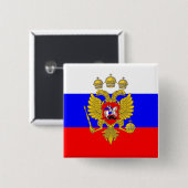 Zar von Muscovia, Russland-Flagge Button (Vorne & Hinten)