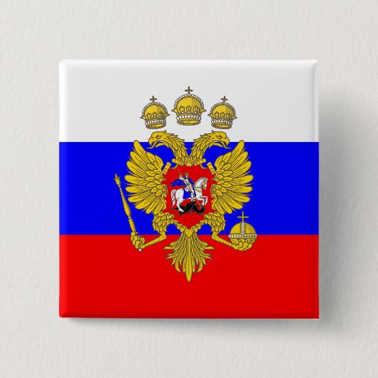 Zar von Muscovia, Russland-Flagge Button (Vorderseite)