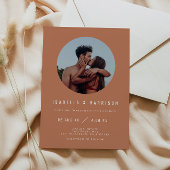 ZARA Burnt Orange Foto QR Code Wedding Einladung