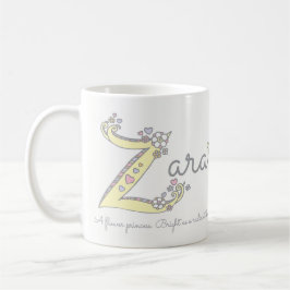 Zara dekorative Z Monogramm-Tasse Namensbedeutung Kaffeetasse