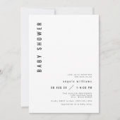 ZARA Einfache moderne Minimalistische Babydusche Einladung (Vorderseite)