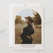 ZARA Einfache moderne Minimalistische Babydusche Einladung (Rückseite)