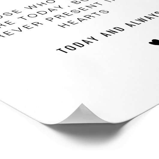 Zara Minimalistisch in liebenden Gedächtnisbriefpo Poster (Ecke)