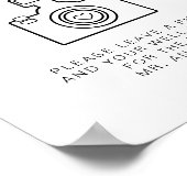 ZARA Minimalistisch Modern Foto Gästebuchunterschr Poster (Ecke)