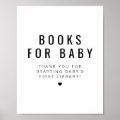 ZARA Moderne Minimalistische Bücher für Babysignat Poster (Vorne)