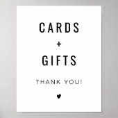 ZARA Moderne Minimalistische Karten und Geschenke  Poster (Vorne)