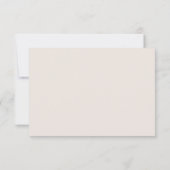 ZARA Moderne Minimalistische San Serif RSVP Karte (Rückseite)