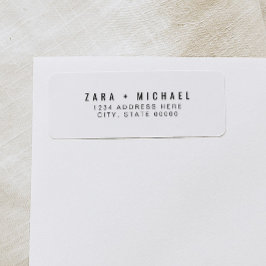 ZARA Moderne Minimalistische Typografie-Rücksendea