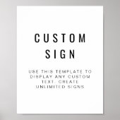 ZARA Modernes, Minimalistisches, benutzerdefinierb Poster (Vorne)