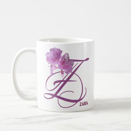 Zara rosa Rosa Blume boho trendy Kaffeetasse (Links)