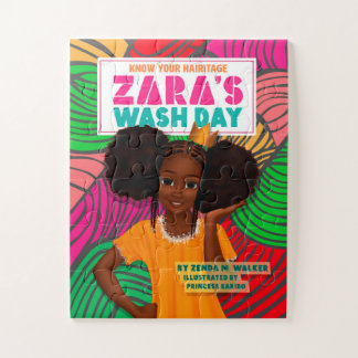 Zara’s Wash Day- Book Cover Puzzle 11X14 30pc