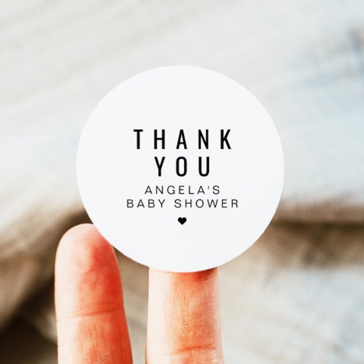 ZARA Simple Modern Minimalistisch Baby Shower Gevo Runder Aufkleber