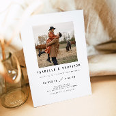 ZARA Simple Modern Minimalistisch Square Foto Wedd Einladung