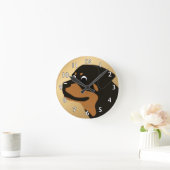 Zara the Rottweiler Runde Wanduhr (Zuhause)