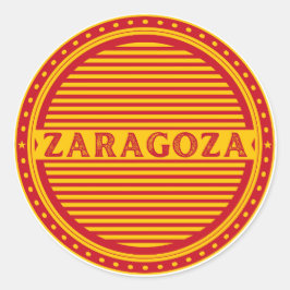 Zaragoza City Pride Emblem – Spanische Identität Runder Aufkleber