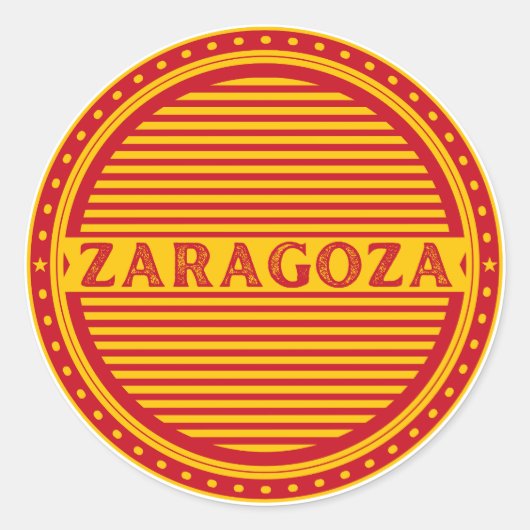 Zaragoza City Pride Emblem – Spanische Identität Runder Aufkleber (Vorderseite)