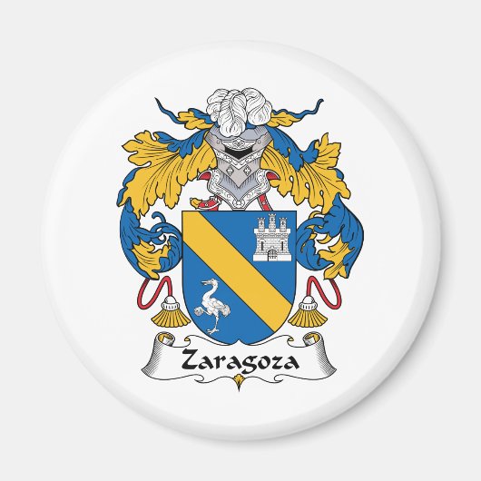 Zaragoza-Familienwappen Magnet (Vorne)