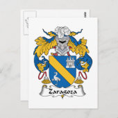 Zaragoza-Familienwappen Postkarte (Vorne/Hinten)