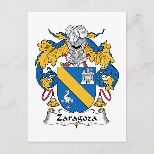 Zaragoza-Familienwappen Postkarte (Vorderseite)