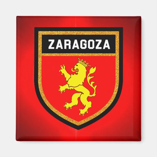 Zaragoza-Flagge Magnet (Vorne)