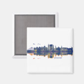 Zaragoza Skyline Magnet (Vorderseite/Rückseite)