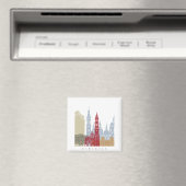 Zaragoza-Skyline-Plakat Magnet (In Situ (Geschirrspüler))