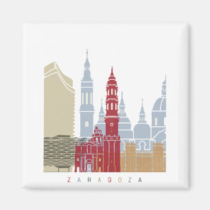 Zaragoza-Skyline-Plakat Magnet