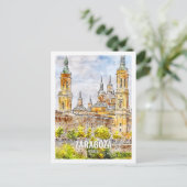 Zaragoza Spanien Fantastischer Ausflugsort Wasserp Postkarte (Stehend Vorderseite)