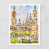 Zaragoza Spanien Fantastischer Ausflugsort Wasserp Postkarte (Vorderseite)