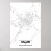 Zaragoza, Spanien (schwarz auf weiß) Poster (Vorne)