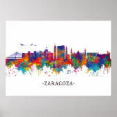Zaragoza Spanien Skyline Poster (Vorne)