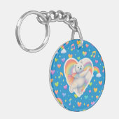 Zarah Dancing Polar Bear Keychain – Rainbow  Schlüsselanhänger (Vorderseite links)