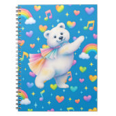 Zarah Dancing Polar Bear Notebook  Notizblock (Vorderseite)