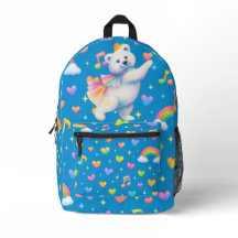 Zarah Dancing Polar Bear Print Cut Sew Bag