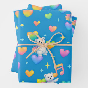 Zarah der tanzende Eisbär Geschenkpapier Set