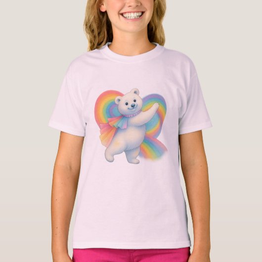 Zarah der tanzende Eisbär • Kinder T-Shirt (Pastel (Vorderseite)