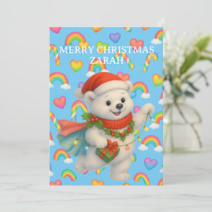 Zarah, der tanzende Eisbär — Weihnachten für Kinde Einladung