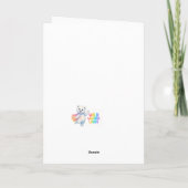 Zarah the Dancing Polar Bear Baby Shower Einladung (Rückseite)