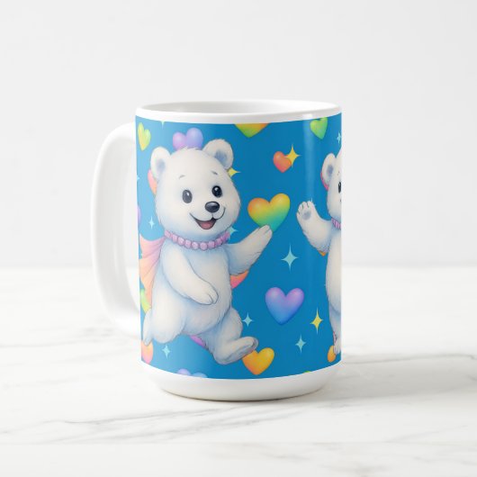Zarah the Dancing Polar Bear Custom Party Cups Kaffeetasse (Vorderseite Links)