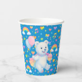 Zarah the Dancing Polar Bear Custom Party Cups Pappbecher (Rückseite)