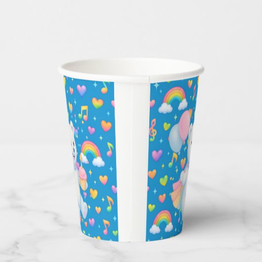 Zarah the Dancing Polar Bear Custom Party Cups Pappbecher (Rechts)