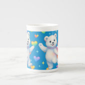 Zarah the Dancing Polar Bear Custom Party Cups Porzellantasse (Vorderseite)