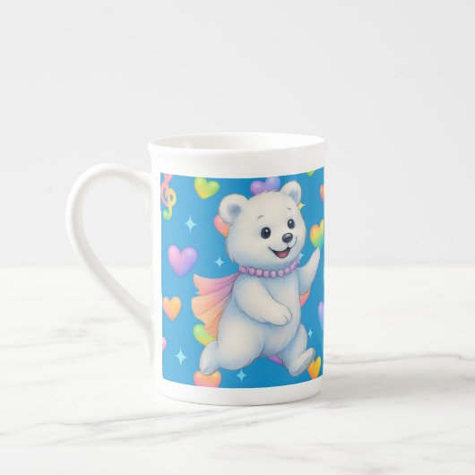 Zarah the Dancing Polar Bear Custom Party Cups Porzellantasse (Links)
