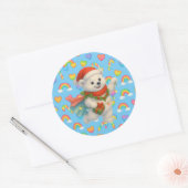 Zarah the Dancing Polar Bear Holiday Sticker (Umschlag)