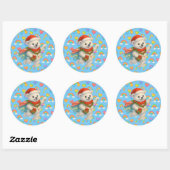 Zarah the Dancing Polar Bear Holiday Sticker (Blatt)