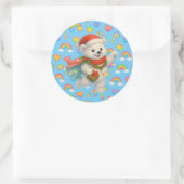 Zarah the Dancing Polar Bear Holiday Sticker (Tasche)