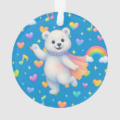 Zarah the Dancing Polar Bear — Ornament (Rückseite)