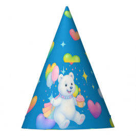 Zarah the Dancing Polar Bear, Paper Party Hats Partyhütchen