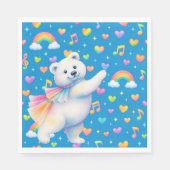 Zarah the Dancing Polar Bear • Paper Party Napkins Serviette (Vorderseite)