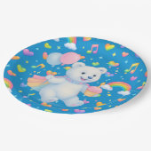 Zarah the Dancing Polar Bear • Paper Party Plates Pappteller (Schrägansicht)